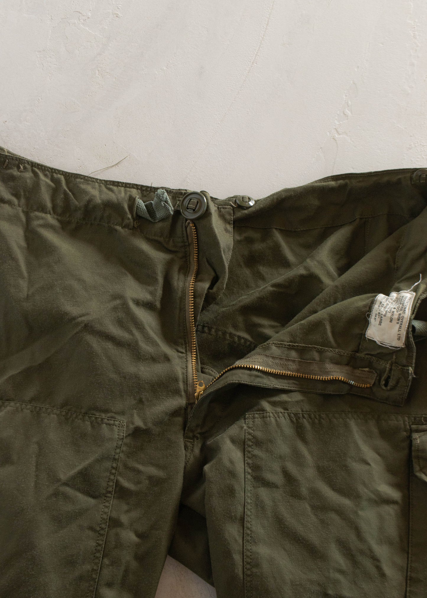 1970s Military Wind Cargo Pants Size L/XL