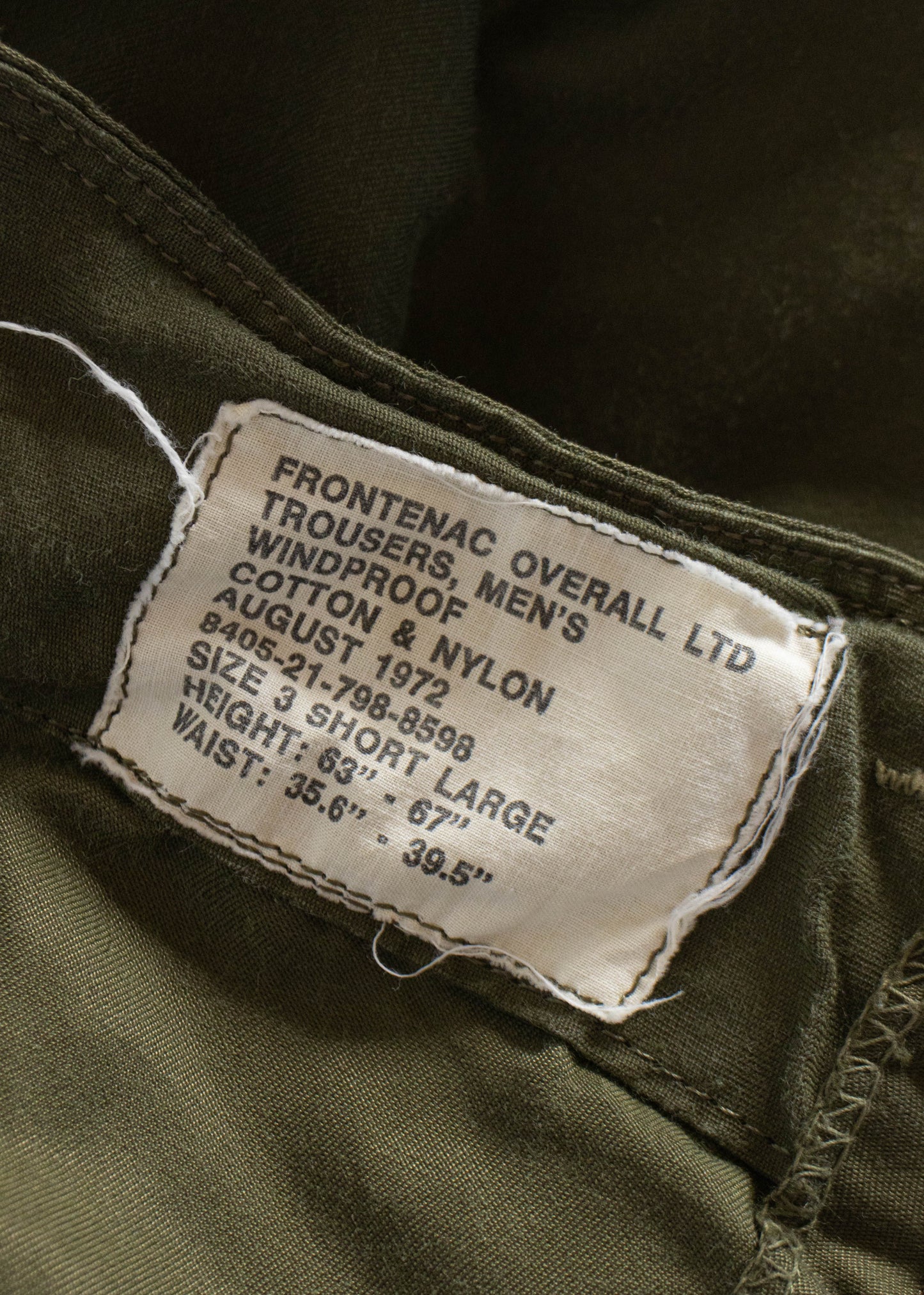 1970s Military Wind Cargo Pants Size L/XL