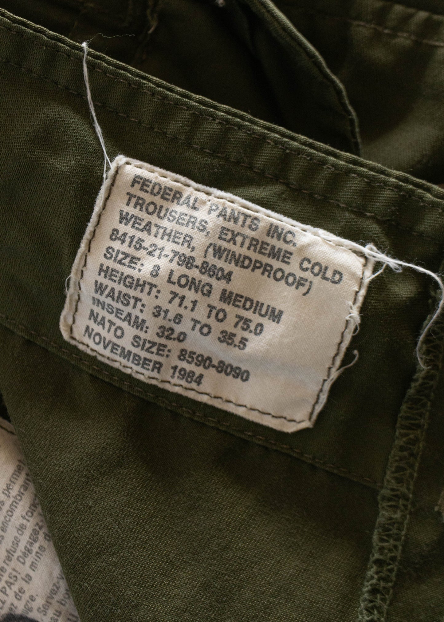 1980s Military Wind Cargo Pants Size M/L