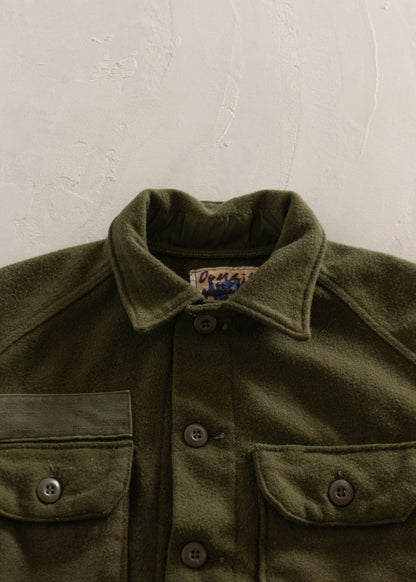 1980s Military OG 108 Wool Button Up Shirt Size M/L