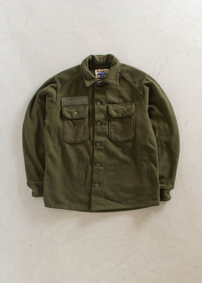 1980s Military OG 108 Wool Button Up Shirt Size M/L