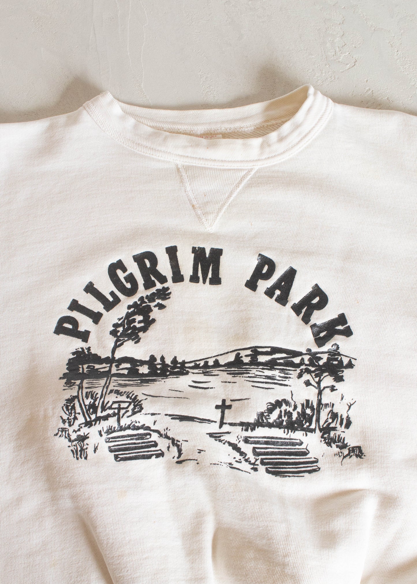 1950s Single V Pilgrim Park Sweatshirt Size M/L
