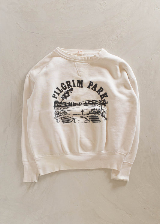 1950s Single V Pilgrim Park Sweatshirt Size M/L